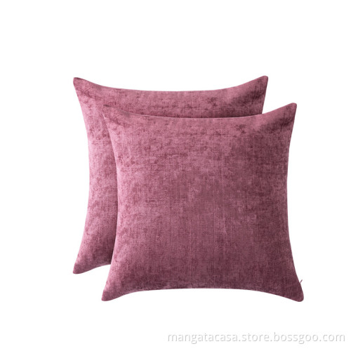 Bantal dekoratif Chenille 18x18 untuk tempat tidur